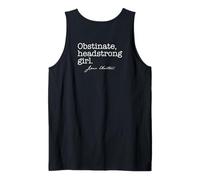 Ostinato, Ragazza TESTINATA Jane Austen Citazione Meme sul Retro Canotta
