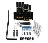 ostituzione Del Ponte Per Chitarra 1 Set Di 6 Corde Per Chitarra Paletta Con Cordiera A Ventaglio E Ponte Tremolo(Black)