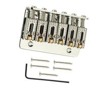 ostituzione Del Ponte Per Chitarra Ponte Fisso A Caricamento Dall'alto Con Sella A Rulli Da 65 Mm Per Chitarra Elettrica A 6 Corde(Silver)