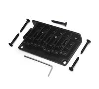 ostituzione Del Ponte Per Chitarra Ponte Per Chitarra Fisso A 6 Corde Bordo Inferiore Per Corde Posteriori Doppio Canale Regolazione Multipunto(Black)