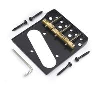 ostituzione Del Ponte Per Chitarra Ponte Piegato A 3 Estremità Con Peso In Rame Con Compensazione E Incordatura Inferiore A Tacca Dopo La Parte Posteriore(Black)