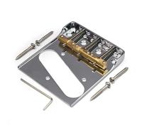 ostituzione Del Ponte Per Chitarra Ponte Piegato A 3 Estremità Con Peso In Rame Con Compensazione E Incordatura Inferiore A Tacca Dopo La Parte Posteriore(Silver)