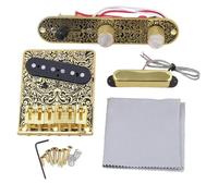 ostituzione Del Ponte Per Chitarra Set Di Pickup Al Ponte Tremolo Con Piastra Di Controllo Per Chitarra Elettrica In Oro E Nero