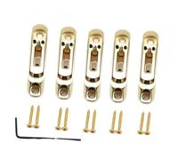 ostituzione Del Ponte Per Chitarra Set Di Selle Per Ponti Singoli E Cordiera Per Chitarra Elettrica A 5 Corde(Gold)
