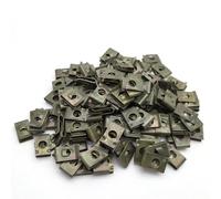 OSTREY Clip per Finiture Auto 100 Pz Auto Moto Scooter ATV Ciclomotore E-Bike Copertura in Plastica Fermo in Metallo Tipo U Clip ArmyGreen per Viti M4 M5