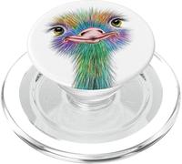 Ostrich Bird Ostriches Emus Avestruz Ave on White PopSockets PopGrip per MagSafe
