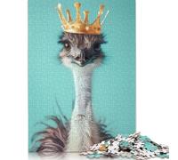 Ostrich King Puzzle Impossibili 1000 Pezzi Decorazione Per La Casa. Giochi Rilassamento E Intelligence Per Adulti E Bambini Da 12 Anni 500pcs (52x38cm)