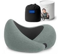 Ostrichpillow Go Neck Pillow - Cuscino da Viaggio in Memory Foam, Design Ergonomico a 360º, Lati Asimmetrici, Borsa da Viaggio Inclusa, Fodera Lavabile in Modal