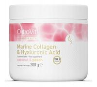 OstroVit Marine Collagen 200/400/600g polvere acido ialuronico vitamina C pel...