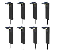 OSTRY - Set di 8 fari solari da pianta, a LED, luce esterna, luce solare, per giardino, sentiero