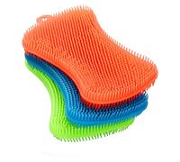 OstWony, spugne in silicone per piatti, di grado alimentare, multiuso ed efficienti, gadget da cucina, delicate, per cucina, confezione da 3 pezzi