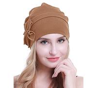 Osvyo, Copricapo da donna in cotone per chemioterapia, per pazienti oncologiche con problemi di caduta dei capelli, COTONE DEEP APRICOT1, Taglia unica
