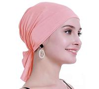 osvyo Copricapo in bambù per chemioterapia, da donna, per perdita di capelli, turbante da infilare, confezione sigillata, BAMBOO ROSA MANDORLE, Taglia unica
