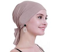 osvyo Copricapo in bambù per chemioterapia, da donna, per perdita di capelli, turbante da infilare, confezione sigillata, BAMBOO PALE MAUVE, Taglia unica