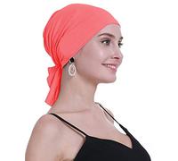 osvyo Copricapo in bambù per chemioterapia, da donna, per perdita di capelli, turbante da infilare, confezione sigillata, BAMBOO ROSA MEDIO, Taglia unica