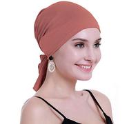 osvyo Copricapo in bambù per chemioterapia, da donna, per perdita di capelli, turbante da infilare, confezione sigillata, BAMBOO ROSSO RUST, Taglia unica