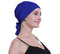 osvyo Copricapo in bambù per chemioterapia, da donna, per perdita di capelli, turbante da infilare, confezione sigillata, BAMBOO BLU COBALTO, Taglia unica