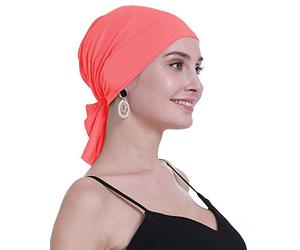 osvyo Copricapo in bambù per chemioterapia, da donna, per perdita di capelli, turbante da infilare, confezione sigillata, BAMBOO ROSA MEDIO, Taglia unica