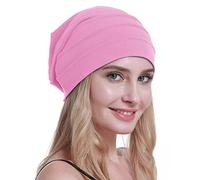 osvyo Copricapo in cotone per chemioterapia, per donne affette da cancro, perdita di capelli, morbido, in confezione sigillata, Rosa chiaro, Taglia unica