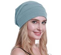 osvyo Cotone Chemo Cappelli Soft Caps Cancro Copricapo per le donne perdita di capelli sigillati imballaggio, BLU CHIARO GRIGIO, Taglia unica