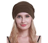 osvyo Cotone Chemo Cappelli Soft Caps Cancro Copricapo per le donne perdita di capelli sigillati imballaggio, Caffè leggero., Taglia unica