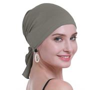 osvyo - Foulard in bambù per donne affette da alopecia e per pazienti oncologici, in confezione sigillata, Verde oliva scuro, Taglia unica