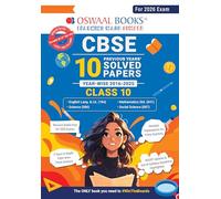 Oswaal CBSE 10 Years' Solved Papers, Yearwise (2016-2025) Class 10 (English Language & Literature, Social Science, Science and Mathematics Standard ) (For 2026 Exam)