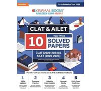 Oswaal Editoria Oswaal CLAT & AILET 10 Previous Years Solved Papers (Tascabile)