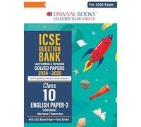 Oswaal ICSE QB Class 10 English Literature Paper-2 (2026) - (New)