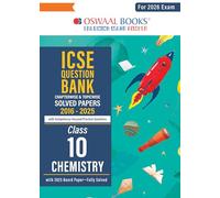 Oswaal ICSE Question Bank Chapterwise & Topicwise Solved Papers Class 10 Chemistry For 2026 Exam