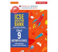 Oswaal ICSE Question Bank Chapterwise & Topicwise Solved Papers Class 9 History & Civics For 2026 Exam