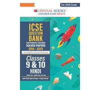 Oswaal ICSE Question Bank Chapterwise & Topicwise Solved Papers Classes 9 & 10 Hindi For 2026 Exam