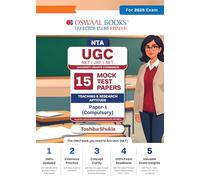 Oswaal NTA UGC NET / JRF / SET Paper-1 | 15 Mock Test Papers| Teaching & Research Aptitude (Compulsory) | For 2025 Exam