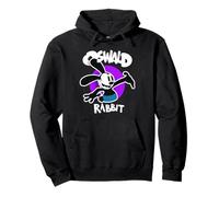 Oswald Coniglio Vintage Cartoon Bunny Viola Felpa con Cappuccio