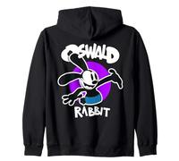 Oswald Coniglio Vintage Cartoon Bunny Viola Felpa con Cappuccio
