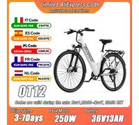 OT12 E Bike 250W Motore 36V13AH Batteria al litio Anteriore Sospensione idraulica Bici da 27,5 pollici Pneumatico Pendolarismo Bicicletta elettrica