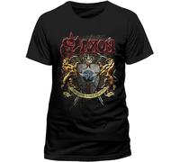 Otac Saxon Thunderbolt World Tour 2018 Mens T-Shirt Black Size S