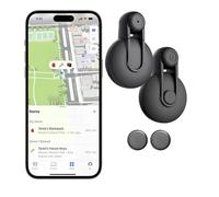 Otag GPS Tracker 2 Pack, Key Finder funziona con Apple Find My (solo iOS), protezione della privacy, modalità perso, nessun costo mensile, tracker Bluetooth certificato Mfi per bambini, anziani