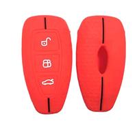 通用 Otai Cover per Chiave Auto in Silicone Caso Compatibile con Accessori Ford Focus Kuga Soft Guscio Chiave Auto 3 Pulsanti (Rosso)