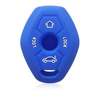 Otai Cover per Chiave Auto in Silicone Caso Compatibile con bmw X3 X5 3 5 7 Serie E38 E46 E83 Accessori per Chiavi Auto (Blu)