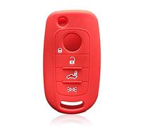Otai Custodia in Silicone per Chiave Auto Compatibile con Fiat Tipo Toro Freedom 500X Doblo Cargo Nuovo Grazie A distanza Guscio 3/4 Pulsante (Rosso 4 Pulsanti)