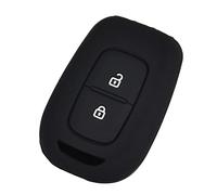 Otai Custodia per Chiavi in Silicone per Auto Coperchio per Renault Clio Kangoo Master Twingo Megane Kadjar Dacia Logan Duster 2018-2021 (2 Pulsanti, Nero)