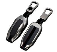 Otai Lega di Zinco Copri Chiave Auto Caso Compatibile con Tesla Model 3/S, Model X Guscio Chiave Intelligente (Colore Opaco Model 3/S)