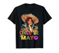 Otaku Ragazza Anime Messicana Cinco De Mayo Festa Messicana 2024 Maglietta
