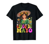 Otaku Ragazza Cinco De Mayo Messicano Fiesta 5 De Mayo Anime Ragazza Maglietta