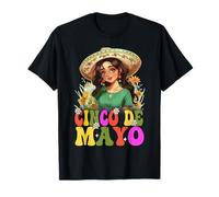 Otaku Ragazza Cinco De Mayo Messicano Fiesta 5 De Mayo Anime Ragazza Maglietta