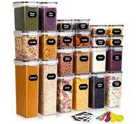 Otauoaea 22 Pezzi Contenitori Ermetici per alimenti,Contenitore Plastica con Coperchio per Alimenti Denza BPA,Set Contenitori per Alimenti per Cereali,Pasta,Riso e Caffè