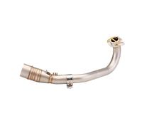 OTBEHUWJ Motociclo per Y&amaha per XMAX300 Xmax 300 2017-2024 Tubo di Collegamento Centrale Anteriore per Scarico Moto Slip On 51mm (Argento)