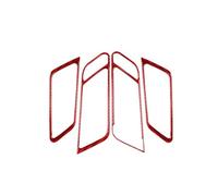 OTBEHUWJ Per Porsche Per Macan 2014 2015 2016 2017 2018-2021 Pannello Maniglie Interne Per Porte Decorazione Cornice Adesivi Per Auto Accessori Interni (Red carbon fiber)