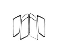 OTBEHUWJ Per Porsche Per Macan 2014 2015 2016 2017 2018-2021 Pannello Maniglie Interne Per Porte Decorazione Cornice Adesivi Per Auto Accessori Interni (Black carbon fiber)
